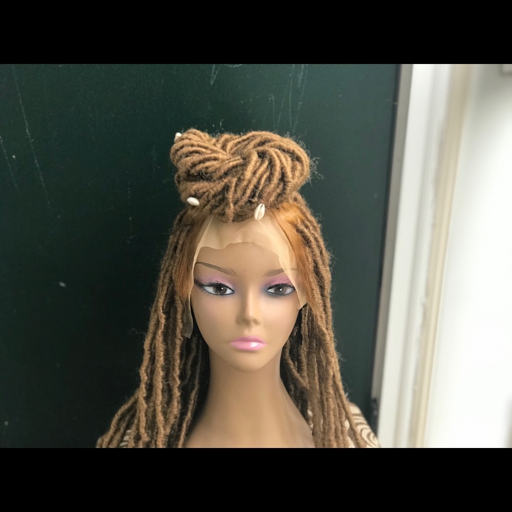 Frontal Blonde faux locs wig